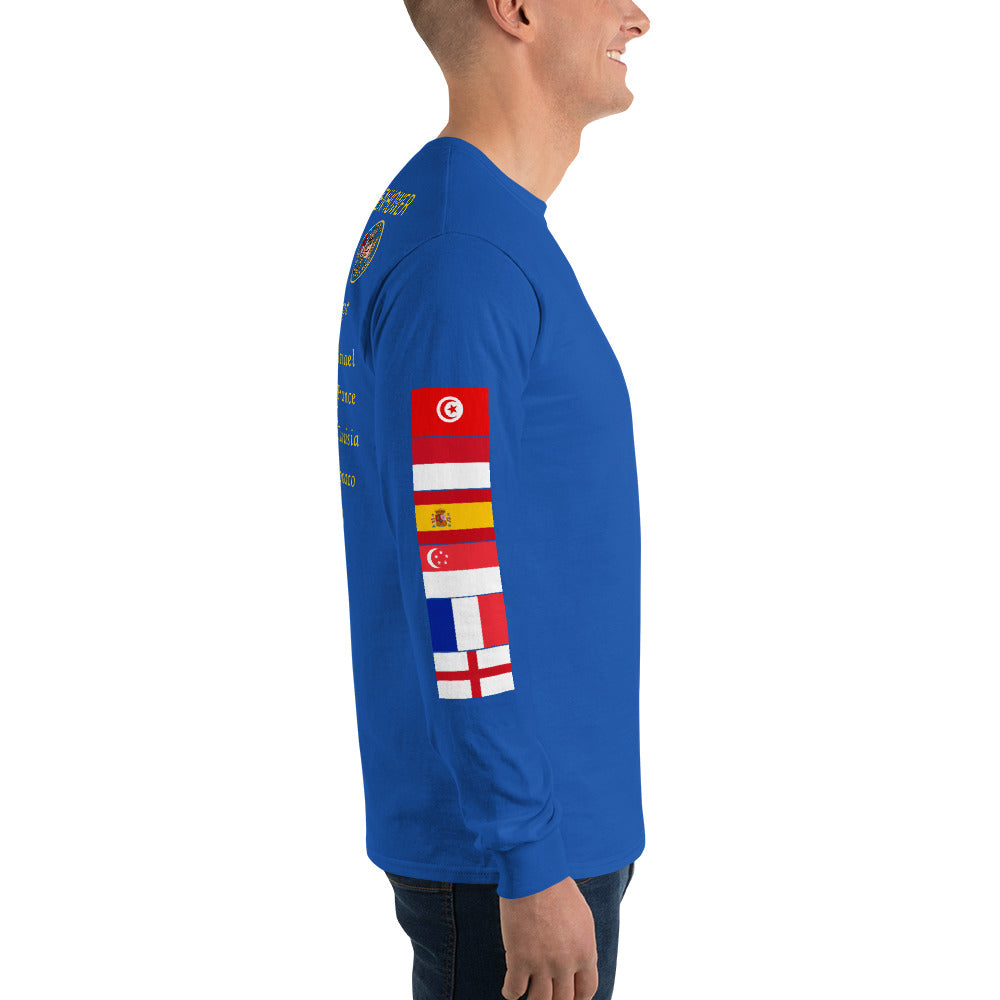 IKE CUSTOM w/FLAGS - E HUGHES - Long Sleeve Shirt
