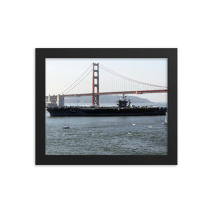 USS Nimitz (CVN-68) Framed Ship Photo - Golden Gate
