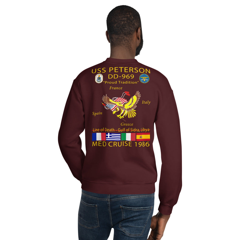 USS Peterson (DD-969) 1986 Cruise Sweatshirt