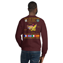 Load image into Gallery viewer, USS Peterson (DD-969) 1986 Cruise Sweatshirt