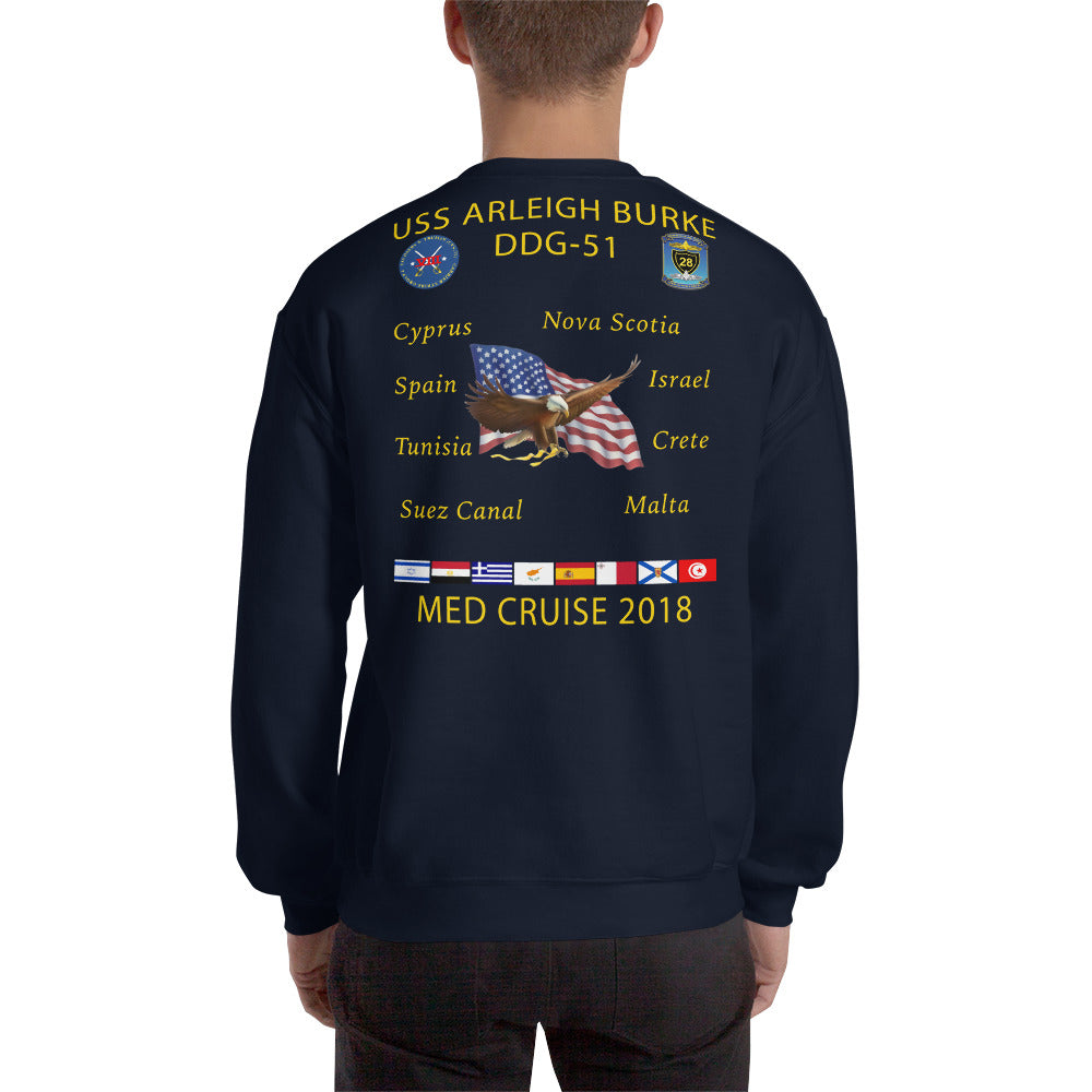 USS Arleigh Burke (DDG-51) 2018 Cruise Sweatshirt