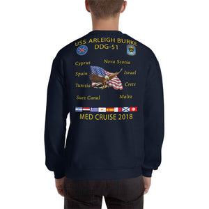 USS Arleigh Burke (DDG-51) 2018 Cruise Sweatshirt