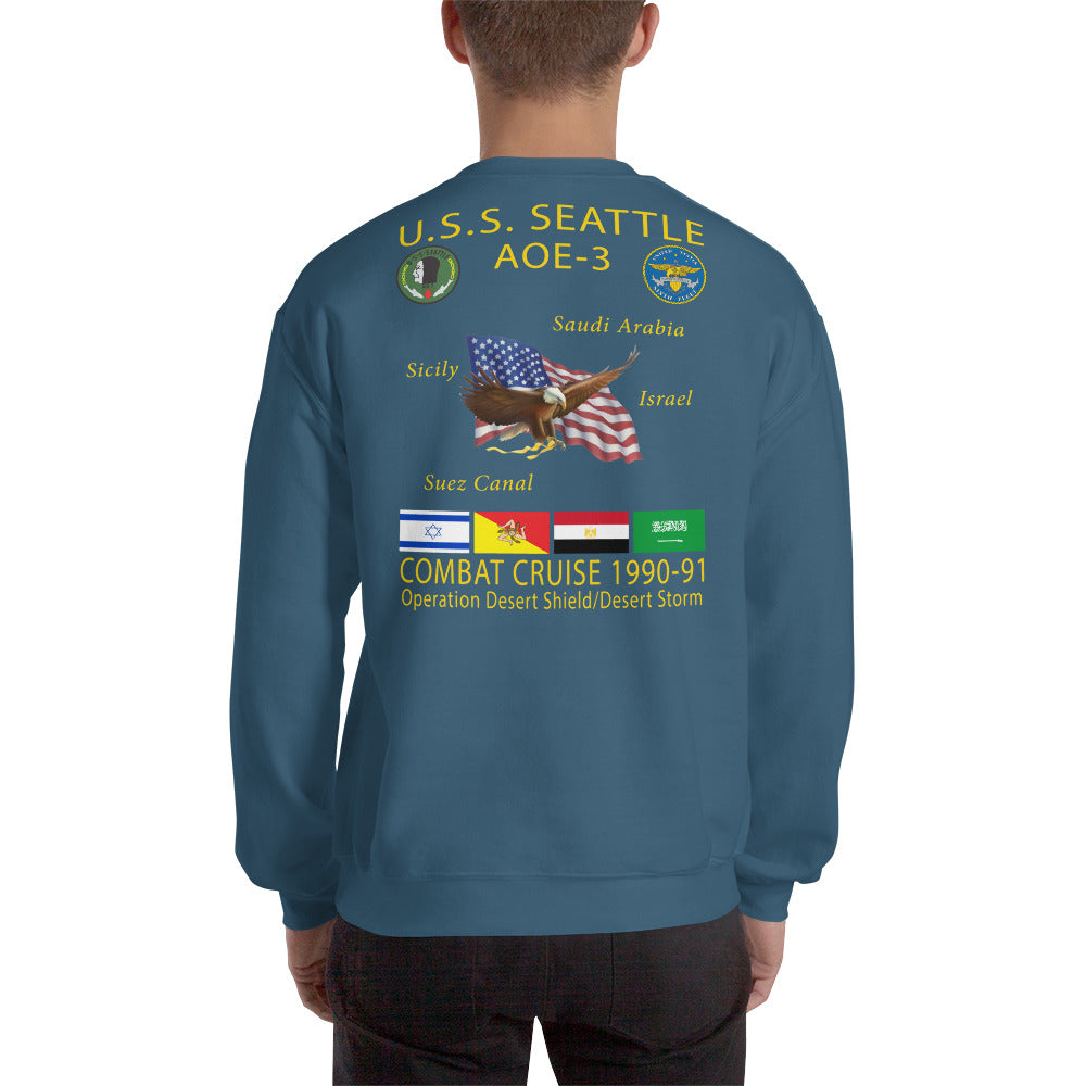 USS Seattle (AOE-3) 1990-91 Cruise Sweatshirt