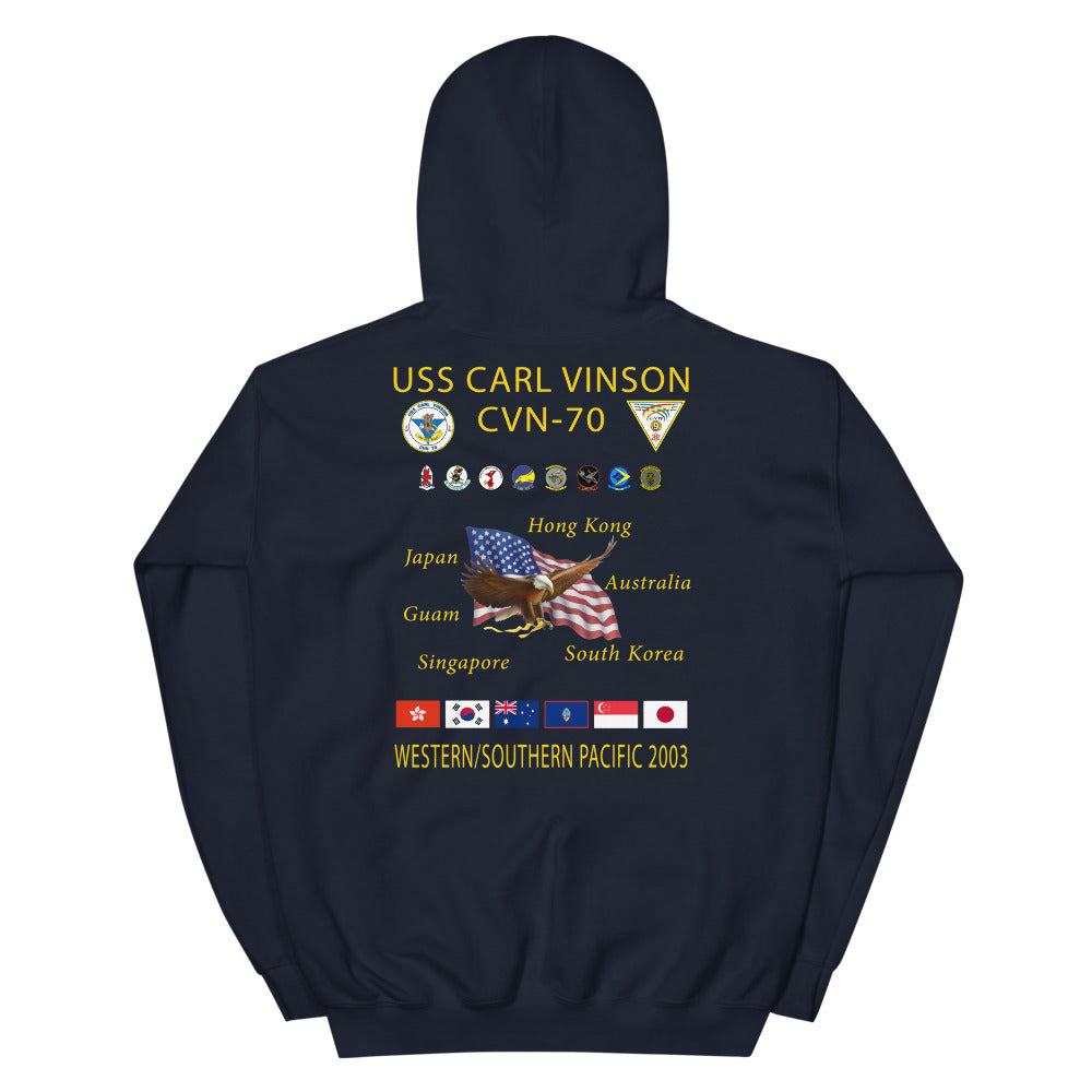 USS Carl Vinson (CVN-70) 2003 Cruise Hoodie