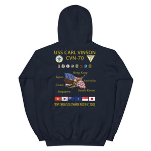 USS Carl Vinson (CVN-70) 2003 Cruise Hoodie