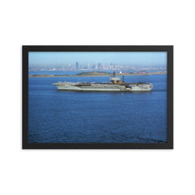 Load image into Gallery viewer, USS John F. Kennedy (CV-67) Framed Ship Photo - Boston Harbor