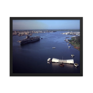 USS Ranger (CV-61) Framed Ship Photo - Pearl Harbor