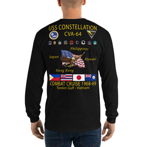 USS Constellation (CVA-64) 1968-69 Long Sleeve Cruise Shirt