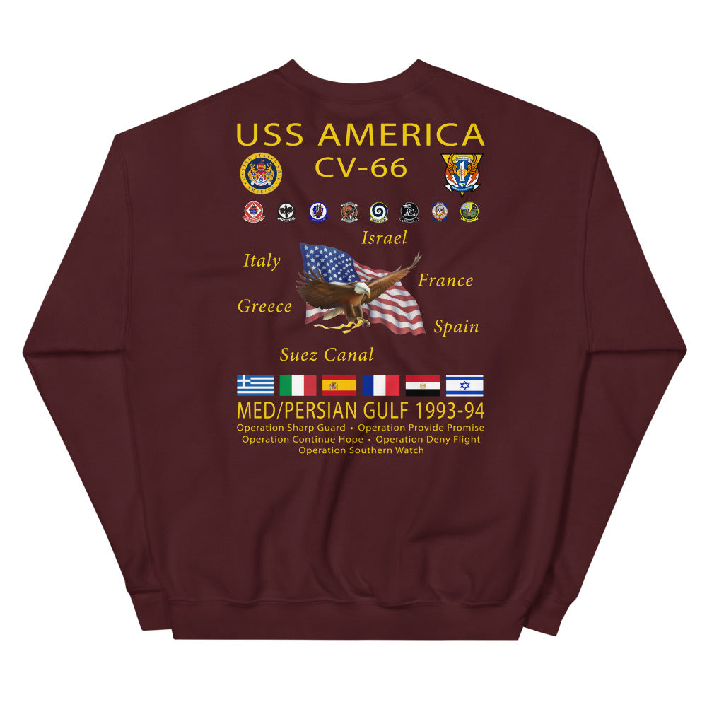 USS America (CV-66) 1993-94 Cruise Sweatshirt