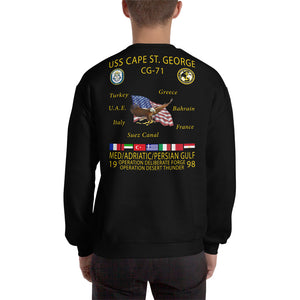 USS Cape St George (CG-71) 1998 Cruise Sweatshirt