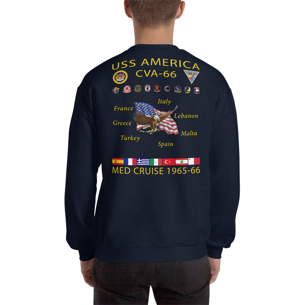 USS America (CVA-66) 1965-66 Cruise Sweatshirt