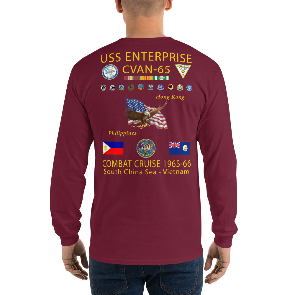 USS Enterprise (CVAN-65) 1965-66 Long Sleeve Cruise Shirt