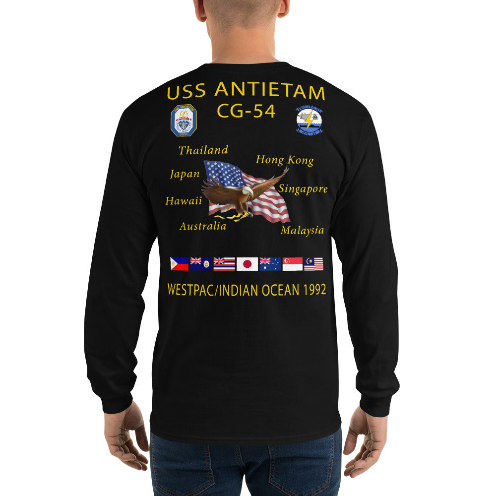 USS Antietam (CG-54) 1992 Long Sleeve Cruise Shirt
