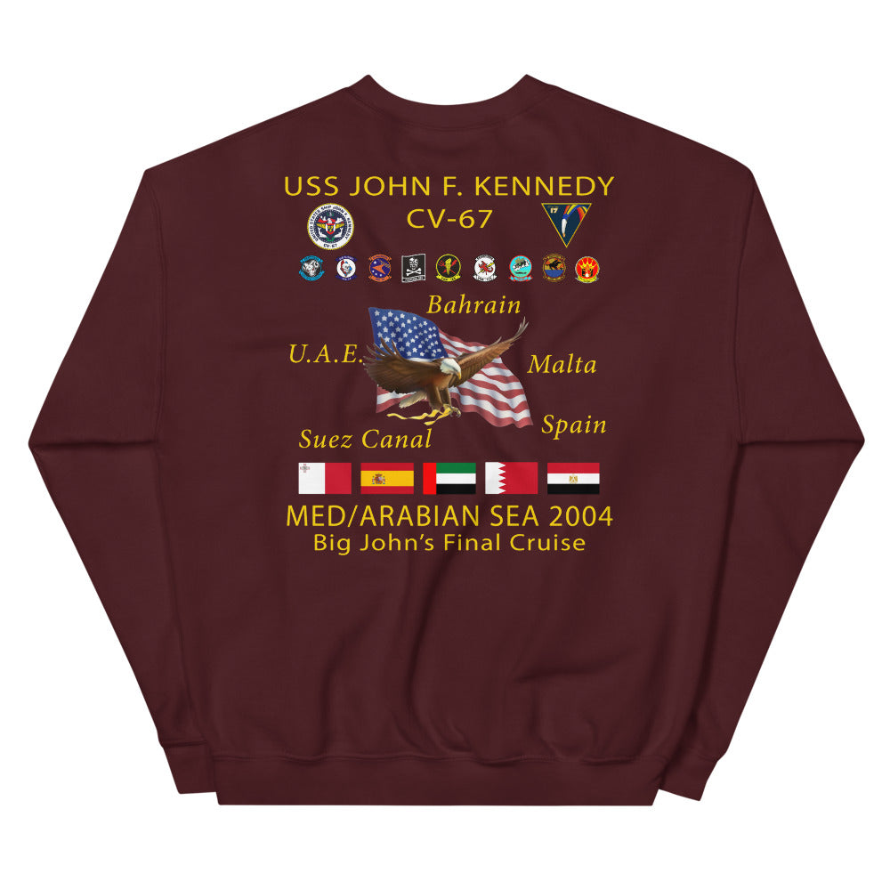 USS John F. Kennedy (CV-67) 2004 Final Cruise Sweatshirt