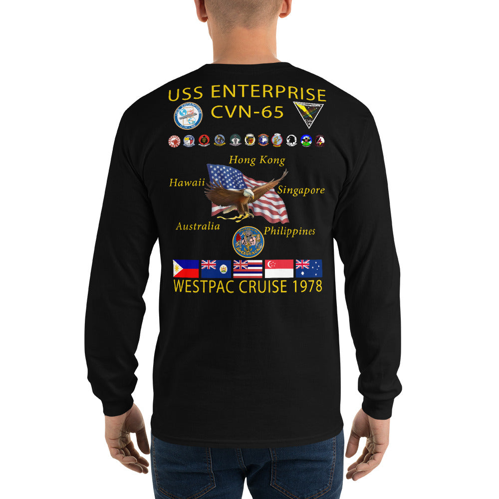 USS Enterprise (CVN-65) 1978 Long Sleeve Cruise Shirt
