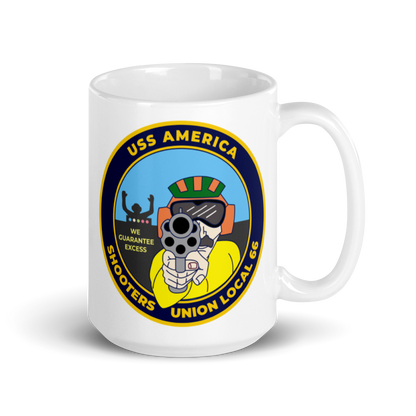 USS America (CV-66) Shooters Union Local 66 Mug