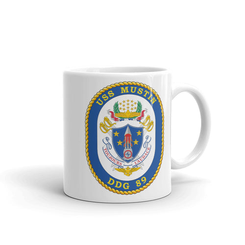 USS Mustin (DDG-89) Ship's Crest Mug