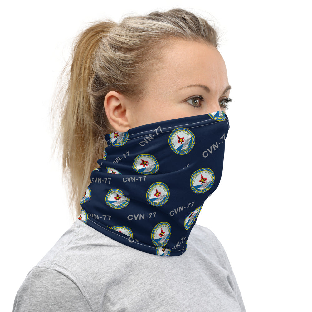 USS George H.W. Bush (CVN-77) w/ hull number Neck Gaiter