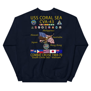 USS Coral Sea (CVA-43) 1969-70 Cruise Sweatshirt