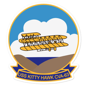 USS Kitty Hawk (CVA-63) Ship's Crest Vinyl Sticker