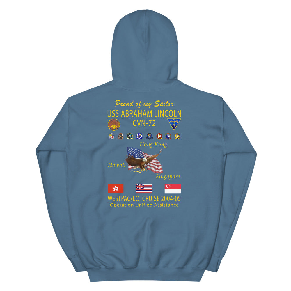 USS Abraham Lincoln (CVN-72) 2004-05 Cruise Hoodie - Family