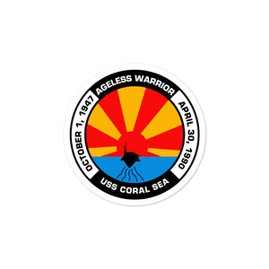 USS Coral Sea (CV-43) Ageless Warrior Vinyl Sticker