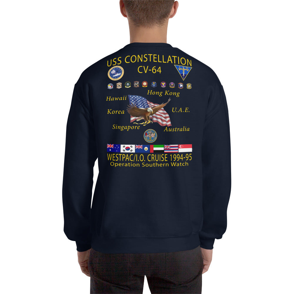 USS Constellation (CV-64) 1994-95 Cruise Sweatshirt