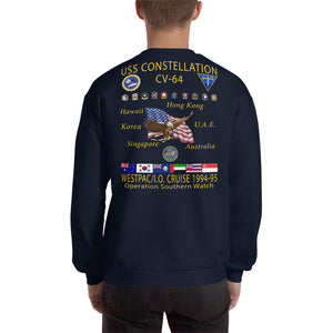 USS Constellation (CV-64) 1994-95 Cruise Sweatshirt