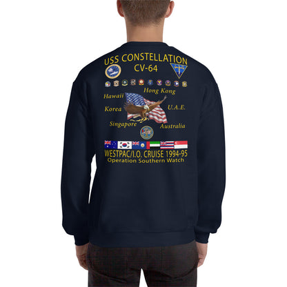 USS Constellation (CV-64) 1994-95 Cruise Sweatshirt