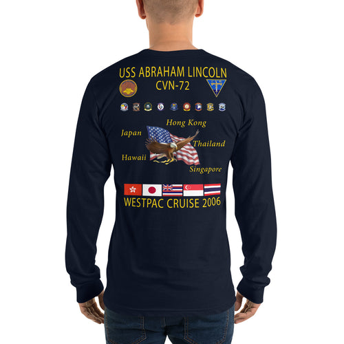 USS Abraham Lincoln (CVN-72) 2006 Long Sleeve Cruise Shirt