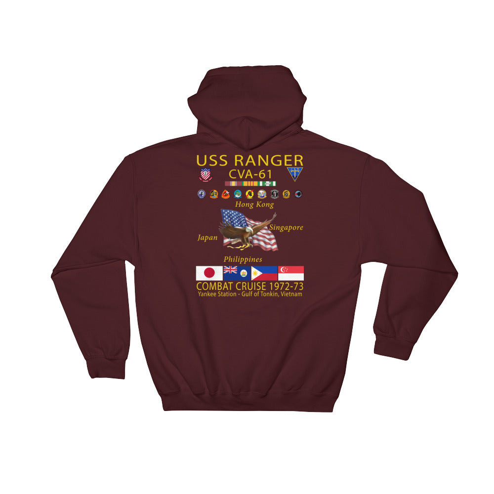 USS Ranger (CVA-61) 1972-73 Cruise Hoodie