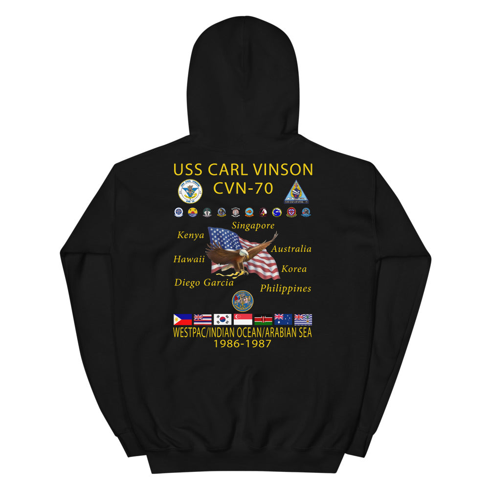 USS Carl Vinson (CVN-70) 1986-87 Cruise Hoodie
