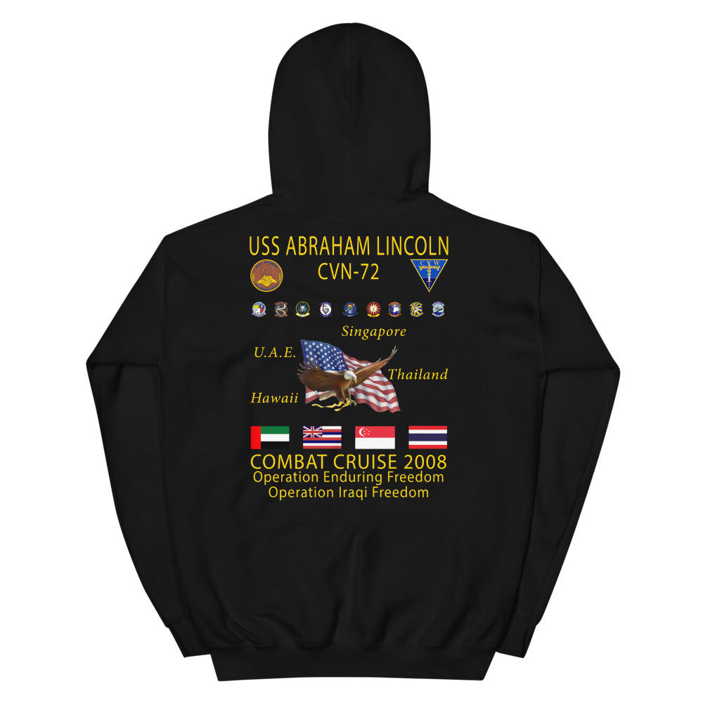 USS Abraham Lincoln (CVN-72) 2008 Cruise Hoodie