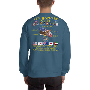 USS Ranger (CV-61) 1992-93 Cruise Sweatshirt
