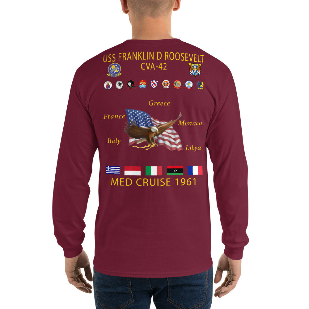 USS Franklin D. Roosevelt (CVA-42) 1961 Long Sleeve Cruise Shirt