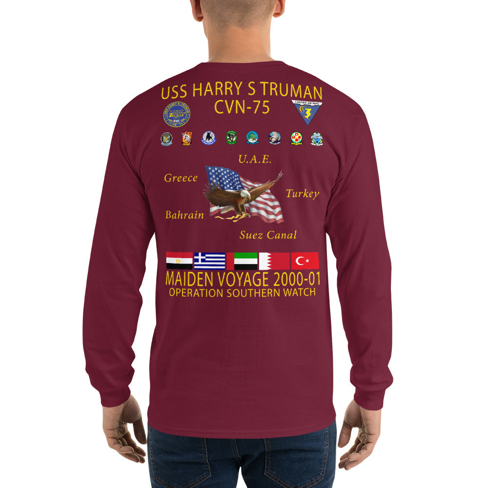 USS Harry S. Truman (CVN-75) 2000-01 Long Sleeve Cruise Shirt