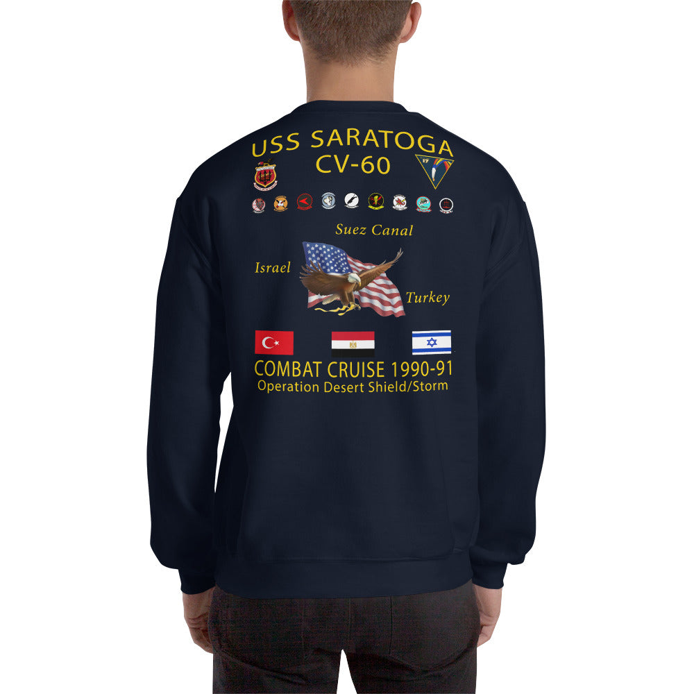 USS Saratoga (CV-60) 1990-91 Cruise Sweatshirt