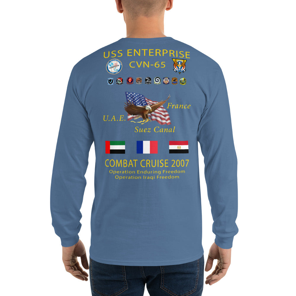 USS Enterprise (CVN-65) 2007 Long Sleeve Cruise Shirt
