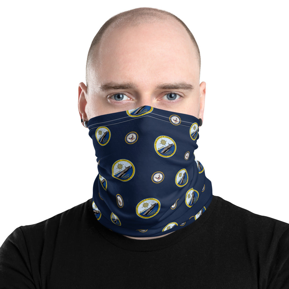 USS Gerald R. Ford (CVN-78) Crest w/ Navy Emblem Neck Gaiter