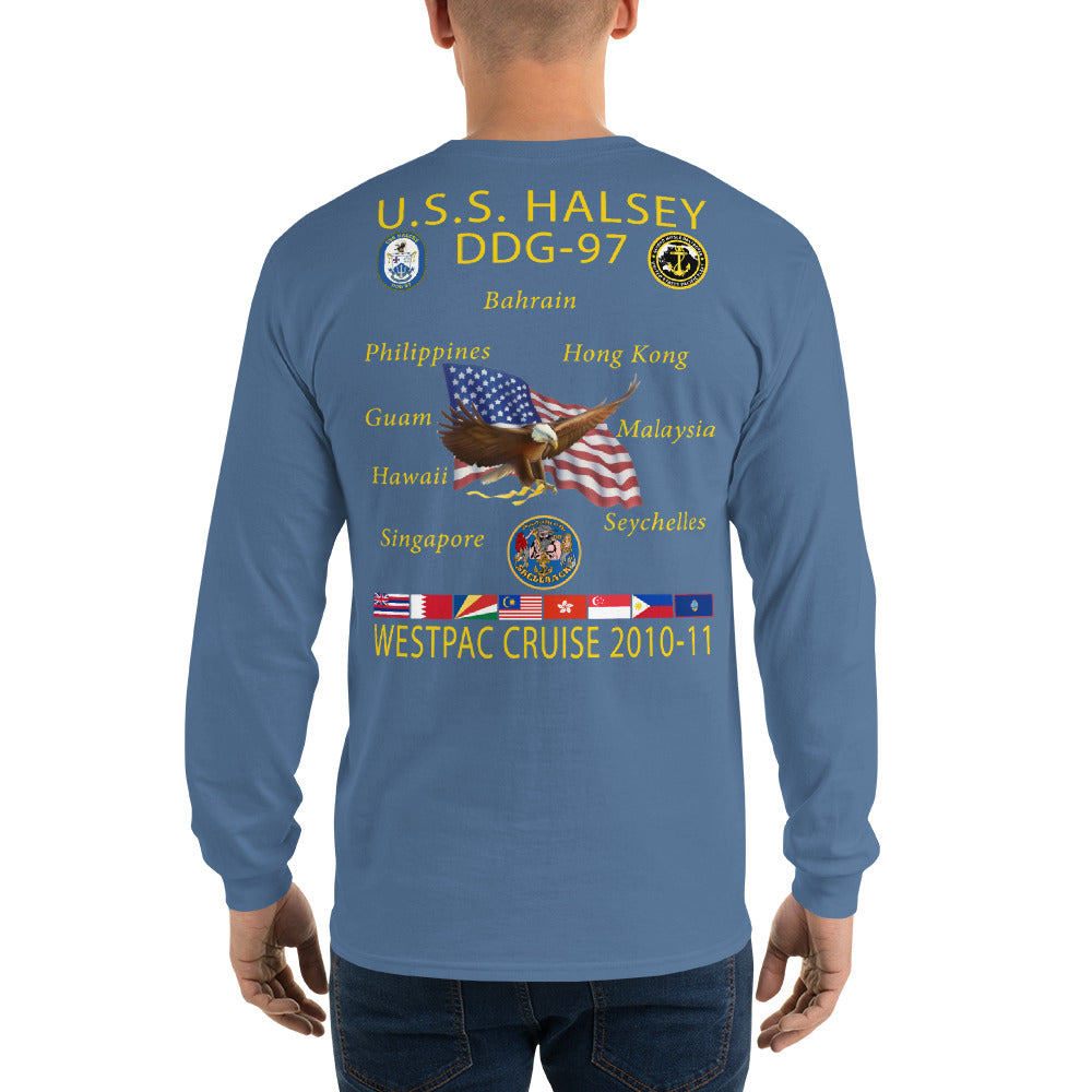 USS Halsey (DDG-97) 2010-11 Long Sleeve Cruise Shirt