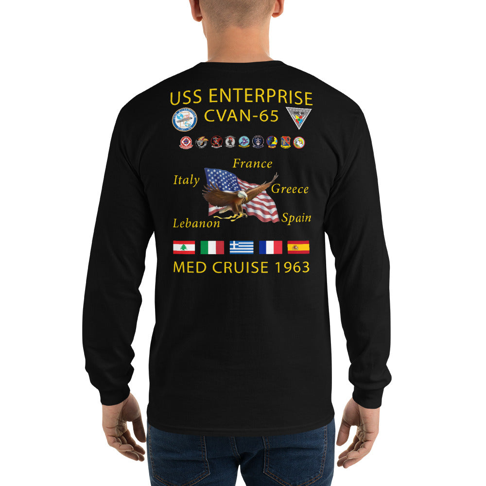USS Enterprise (CVAN/CVN-65) 1963 Long Sleeve Cruise Shirt