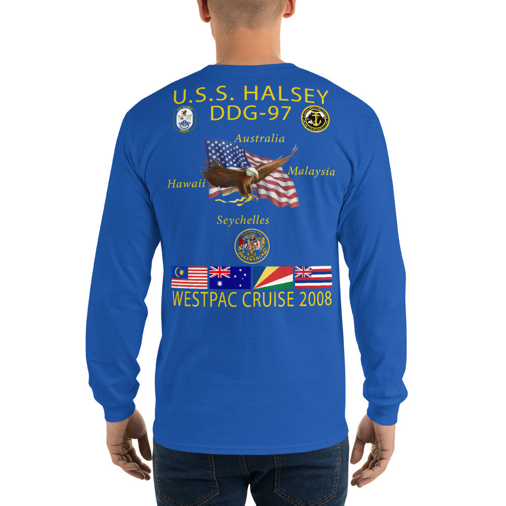 USS Halsey (DDG-97) 2008 Long Sleeve Cruise Shirt