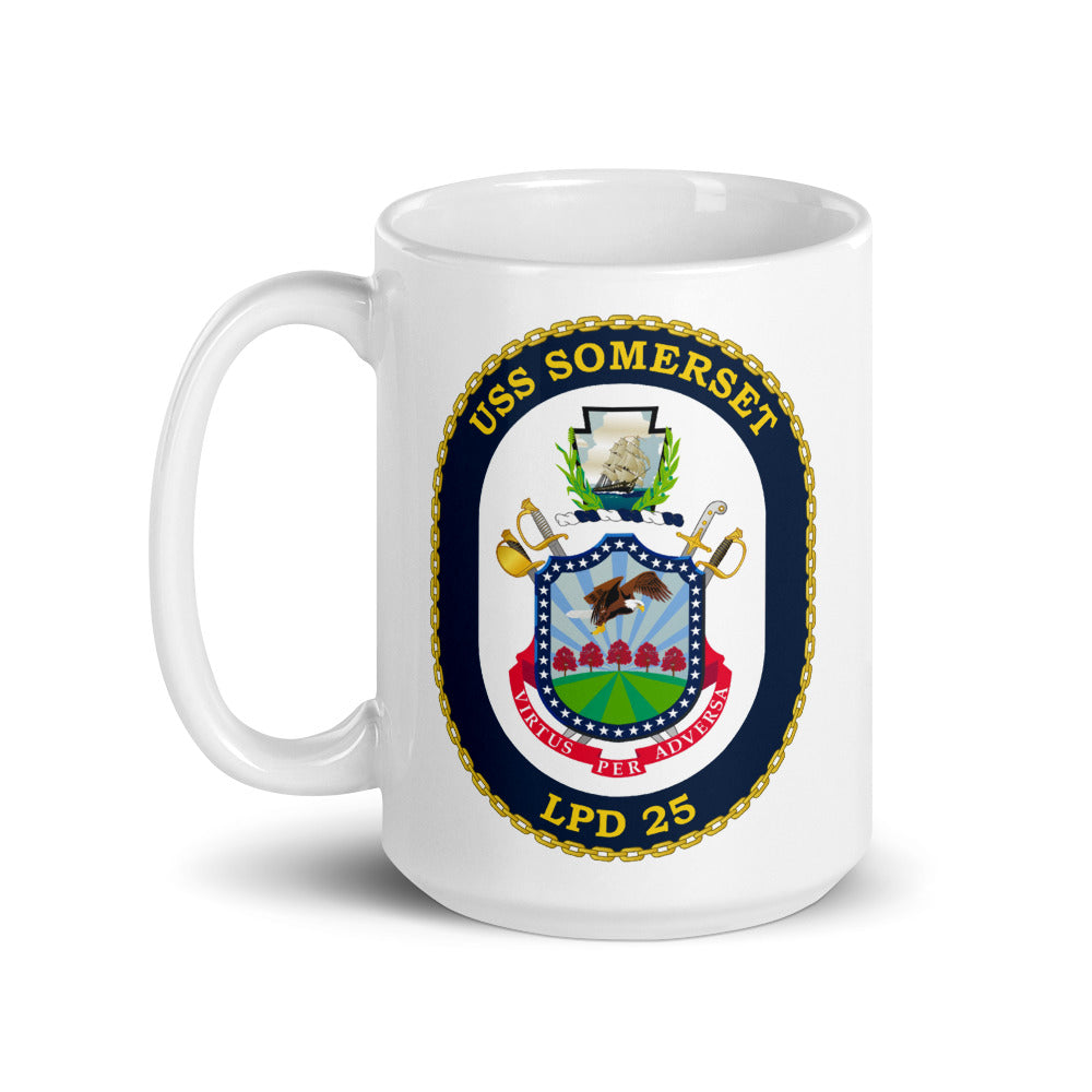 USS Somerset (LPD-25) Ship's Crest Mug