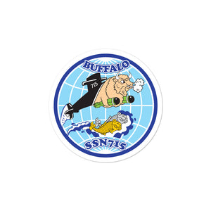 USS Buffalo (SSN-715) Ship's Crest Vinyl Sticker
