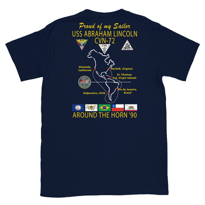 USS Abraham Lincoln (CVN-72) 1990 Cruise Shirt - FAMILY