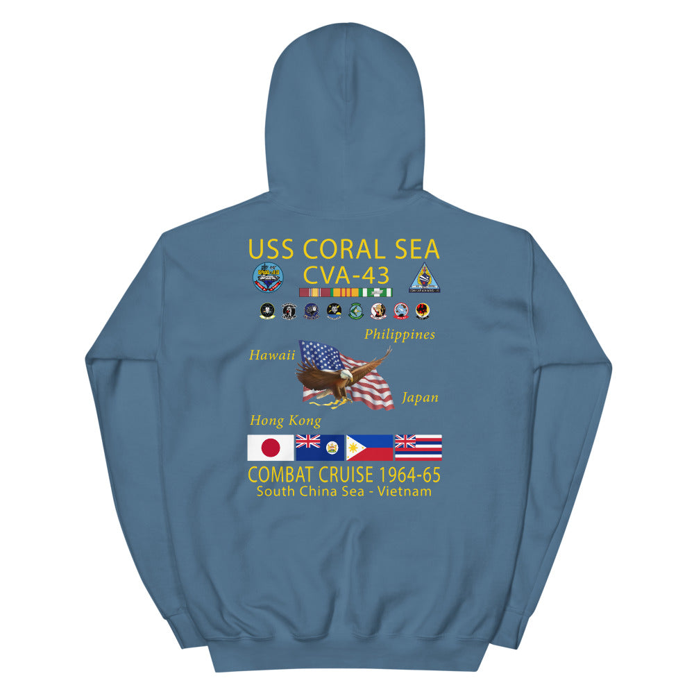 USS Coral Sea (CVA-43) 1964-65 Cruise Hoodie