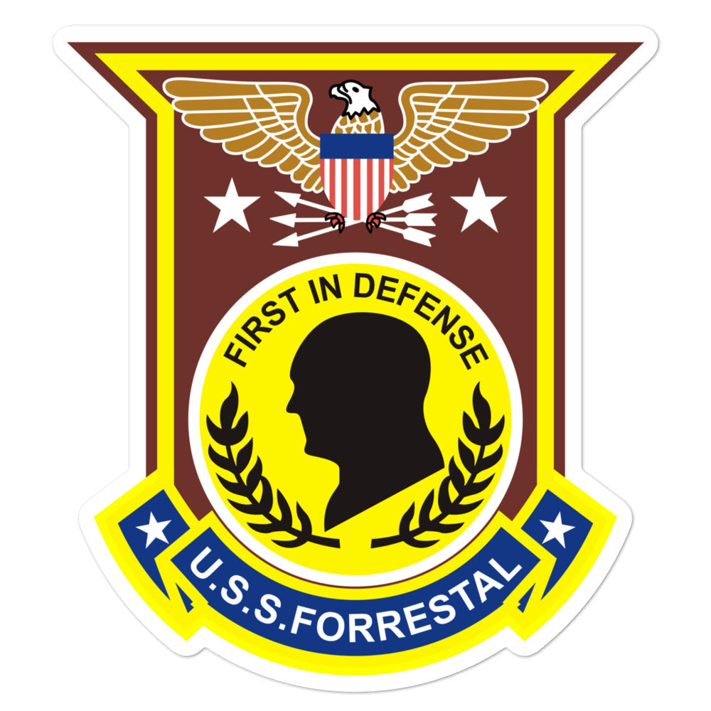 USS Forrestal (CVA/CV-59) Ship's Crest Vinyl Sticker