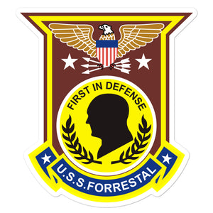 USS Forrestal (CVA/CV-59) Ship's Crest Vinyl Sticker