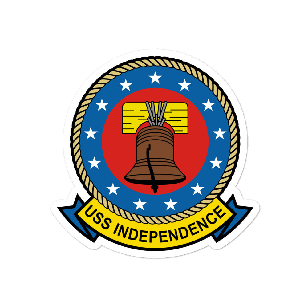 USS Independence (CVA/CV-62) Ship's Crest Vinyl Sticker