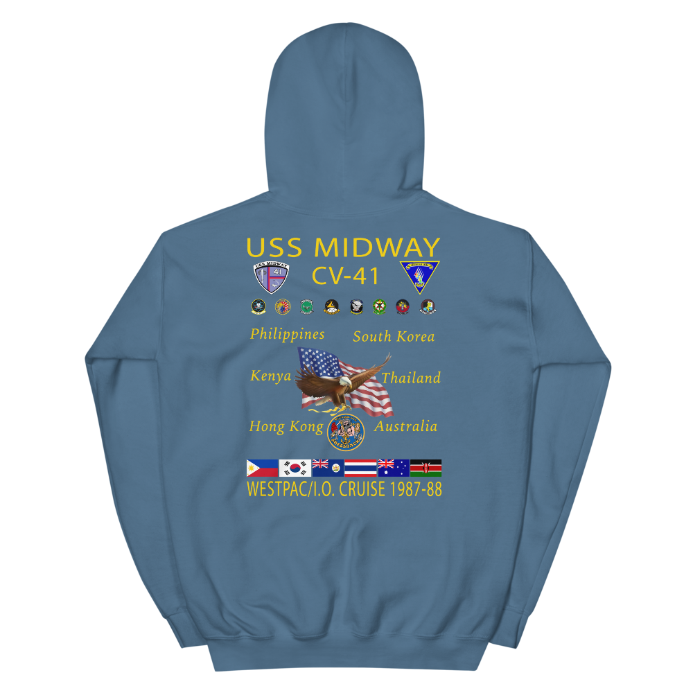 USS Midway (CV-41) 1987-88 Cruise Hoodie